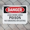 Signmission Lead Work Area Poison No Smoking Or Eating Danger Sign, Plastic, 10in W x 7in L, 2PK OS-2PACK-DS-P-710-L-1421 - alternate 5